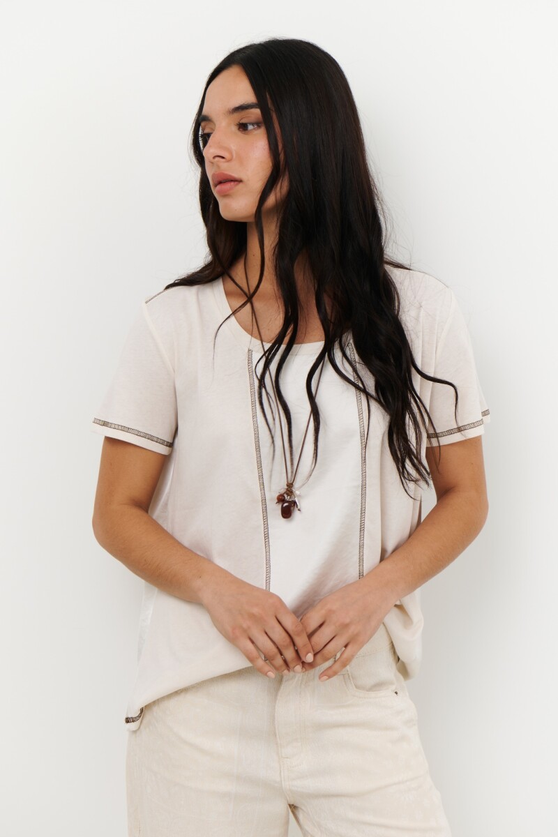 REMERA SATEN NATURAL