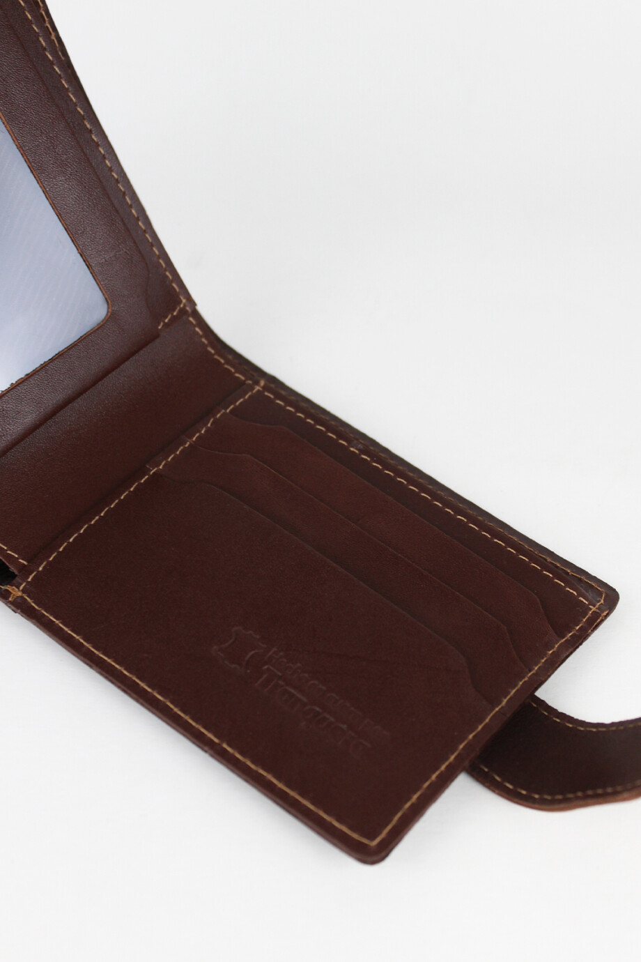 Billetera Jacinto con Pasador Camel con Marrón