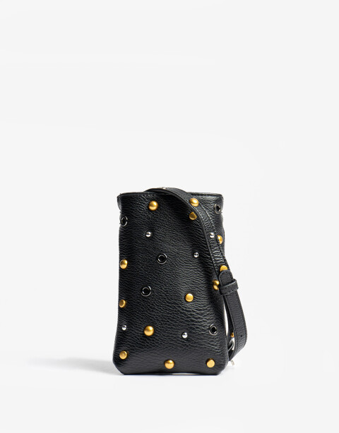 Marro chica varios Portacelular Con Tachas Mixplating - Negro