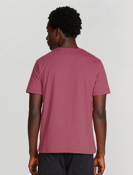 CAMISETA UNISSEX BÁSICA MANGA CORTA MODELO SLIM ROSADO