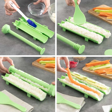 SET SUSHI POLIPROPILENO-Y-SILICONA VERDE V0103086
