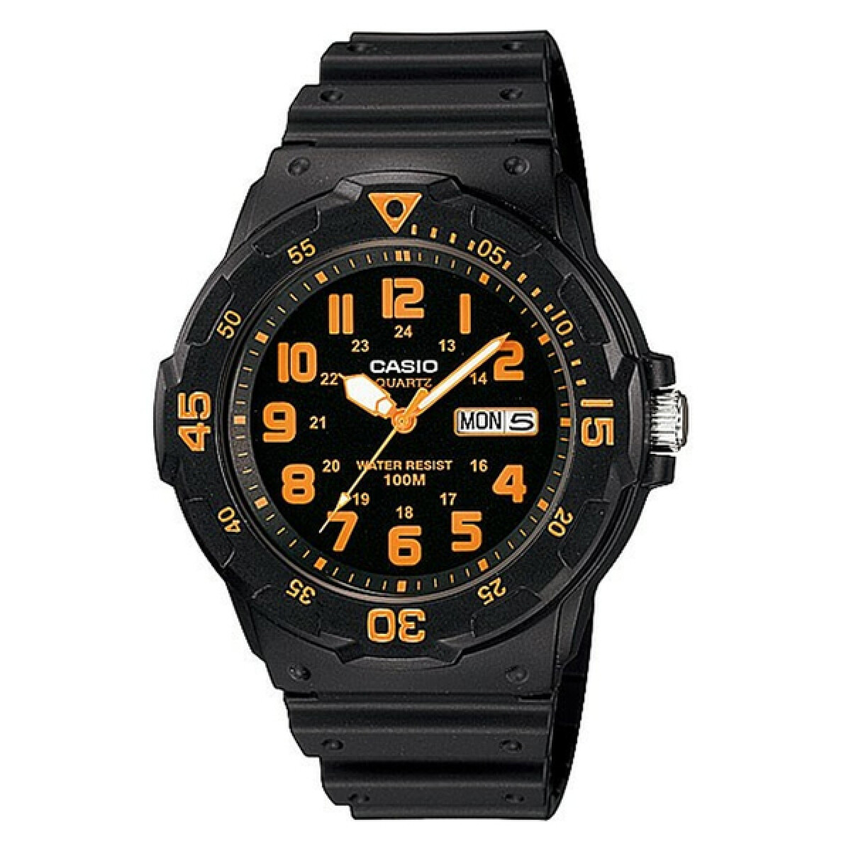 Reloj CASIO MRW200H-4BVDF Resina Negro Esfera 44mm 