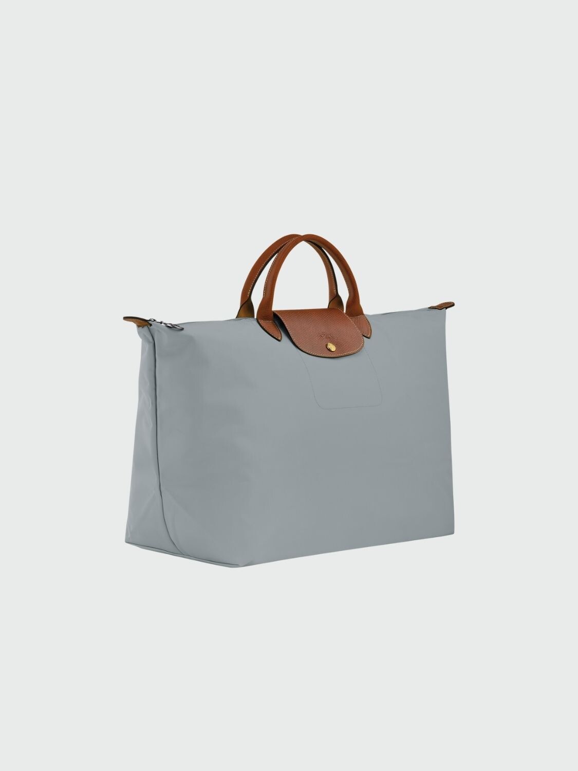 Longchamp -Bolso de viaje Longchamp plegable con cierre y asa corta, Le pliage Gris