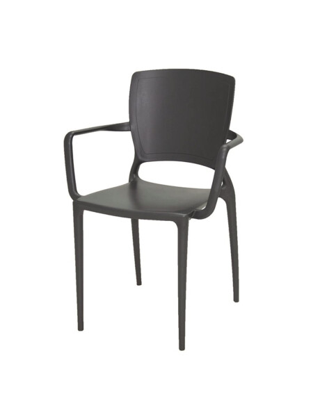 SILLA SOFIA C/POSABRAZOS 59X53X84CM GRAFITO SILLA SOFIA C/POSABRAZOS 59X53X84CM GRAFITO
