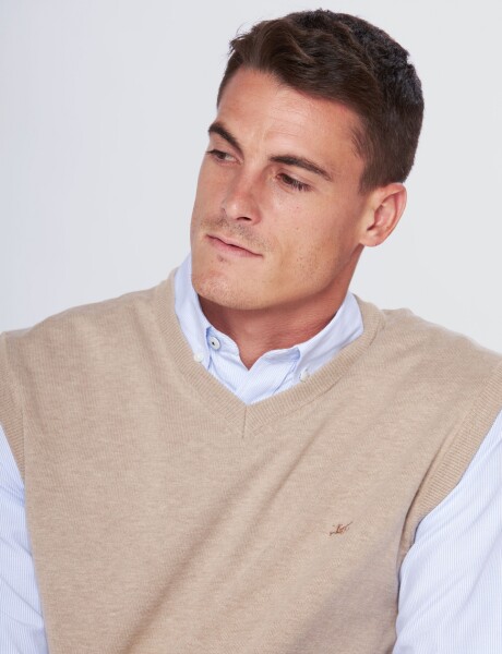 CHALECO TEJIDO Beige