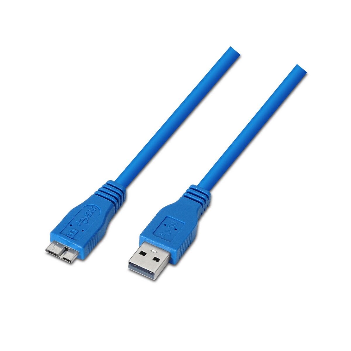 Cable USB 3,0 a MicroB 0,5 mts Azul | Manhattan - 3730 