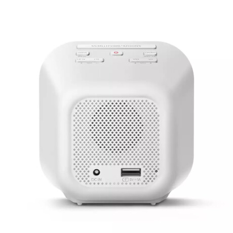 Philips - Radio Reloj. TAR4406/37. Cargador Usb. 700MW. Radio Fm. 2 Tipos de Alarmas. Color Blanco. 001