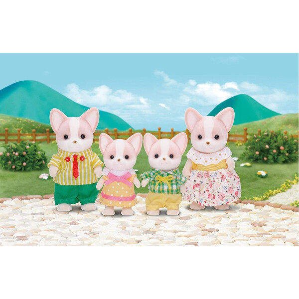 Sylvanian Families Familia Chihuahua Perros Juguete Figuras Sylvanian Families Familia Chihuahua Perros Juguete Figuras