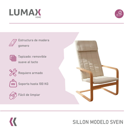 Sillón Silla Lumax Flex Diseño Comodidad y Estilo Beige