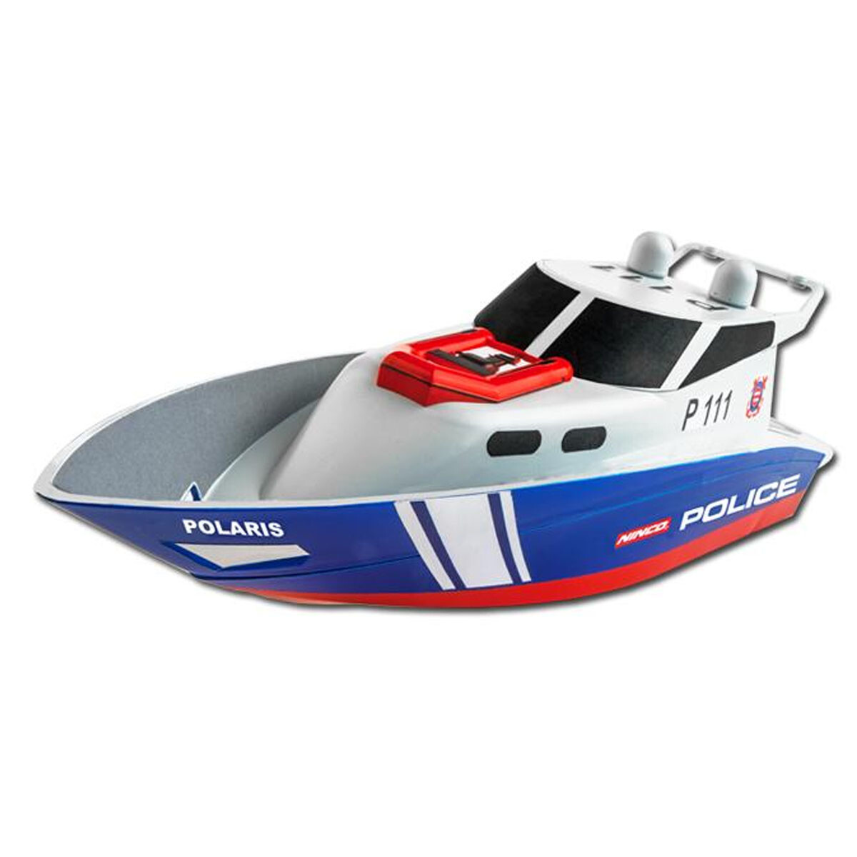 Barco Yate Lancha Guardavidas Control Remoto Acuático Nincocean Lifeguard - Azul Policía 