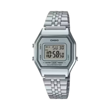 Reloj Casio Retro Plateado LA-680WA-7D Digital