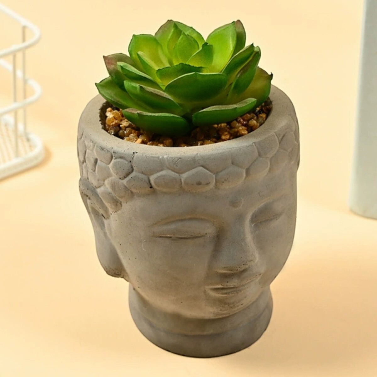 Maceta Cabeza De Buda - Gris Modelo 4 