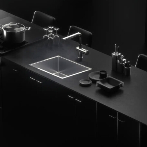 PILETA SIMPLE 40x76.2x24.2cm AC. INOX SS304 1.2MM C/DESAGUE Y VALVULA GRIS