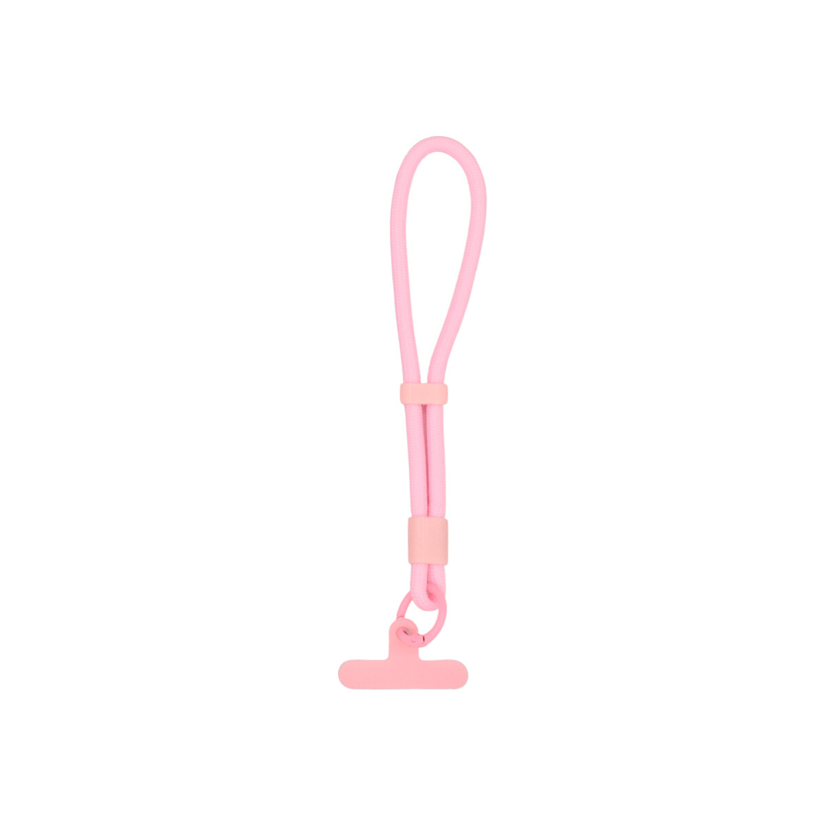 Correa corta para celular color rosa pastel 