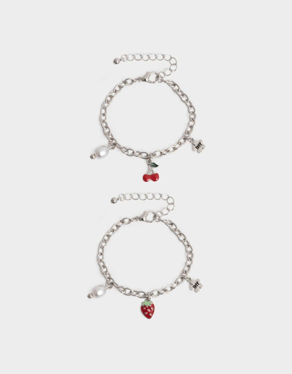 Pulseras Infantiles Multi dijes - Plateado 