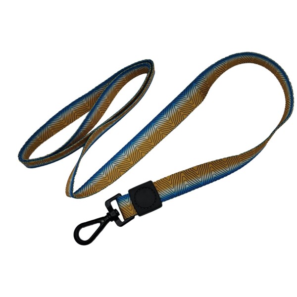 Correa de Cinta Mascotas 120 cm Perros Gatos Reforzada Variante Color Azul y Amarillo