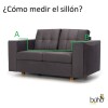 Funda sillón 4 cuerpos estampada Hojas Grises