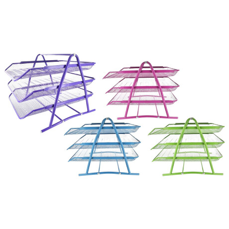 BANDEJA ARCHIVADORA METAL COLOR 3 PISOS 29.5X27X35CM 15035 BANDEJA ARCHIVADORA METAL COLOR 3 PISOS 29.5X27X35CM 15035
