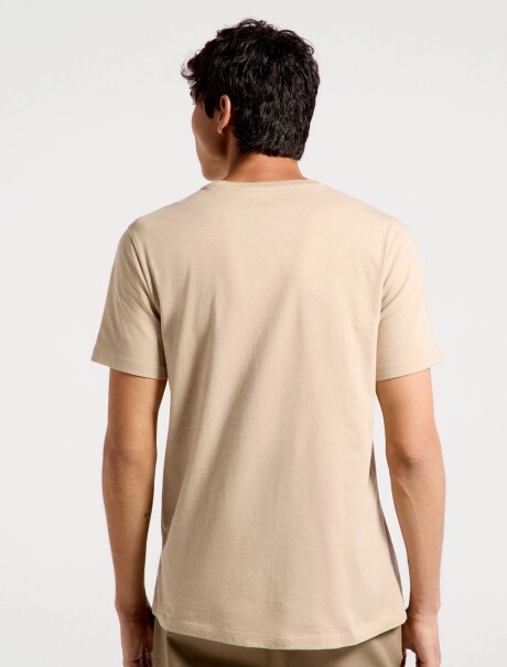 CAMISETA BÁSICA UNISSEX BEIGE