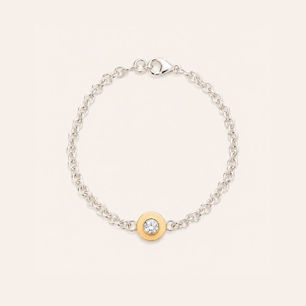 Pulsera Ravena - Plata y Oro 