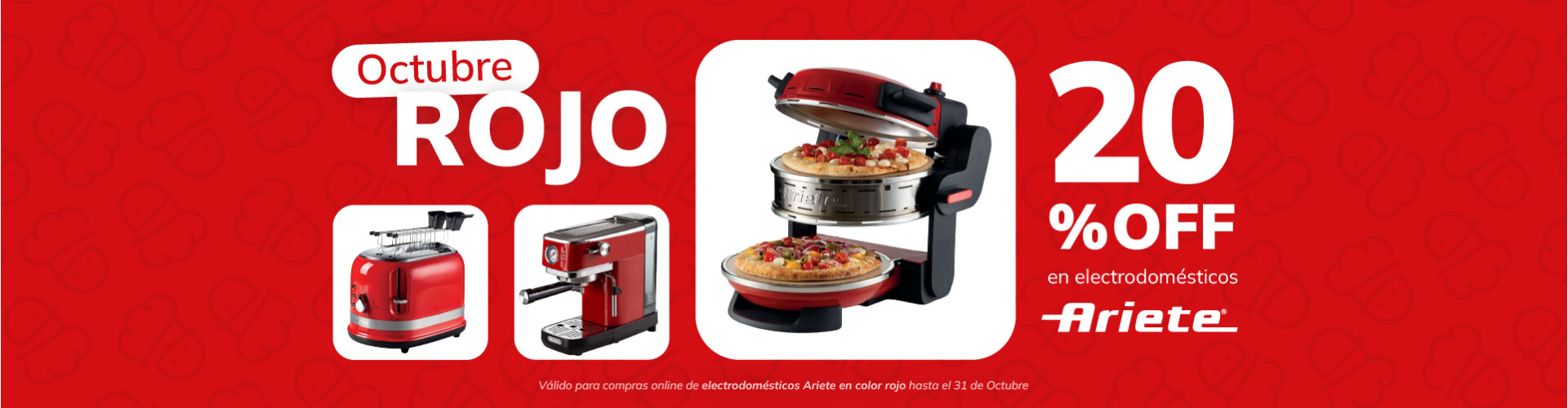 20% off Ariete color rojo