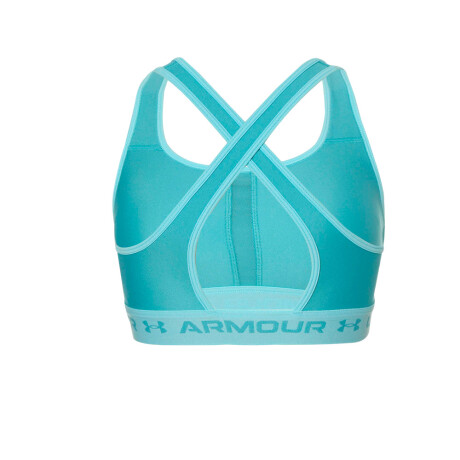 TOP MUJER UNDER ARMOUR CROSSBACK MID BRA Light blue