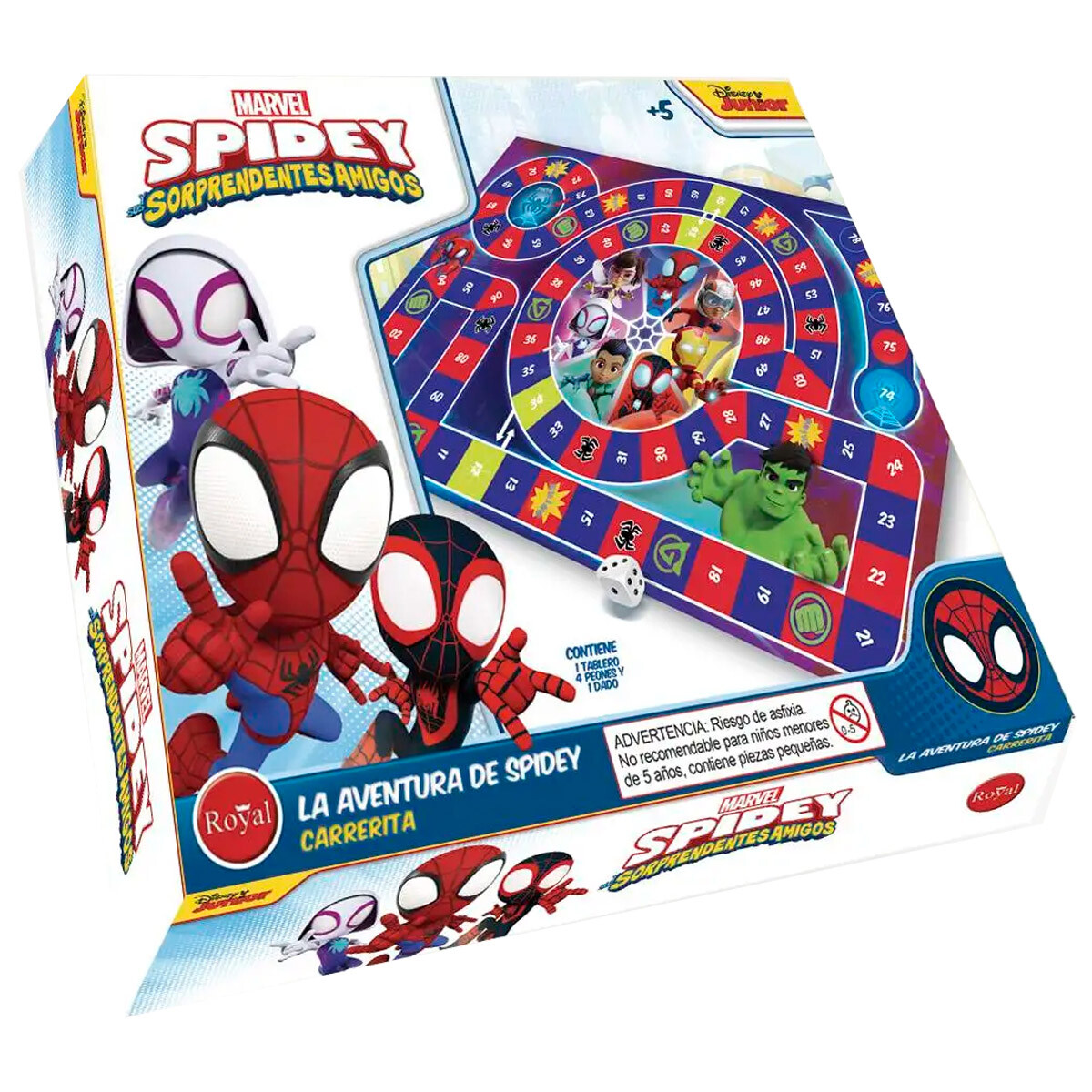 Juego De Mesa Royal Infantil Carrerita Spidey Marvel 