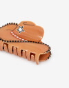 Broche Fantasia Broche Acrílico Sombrero Western - Marron Medio
