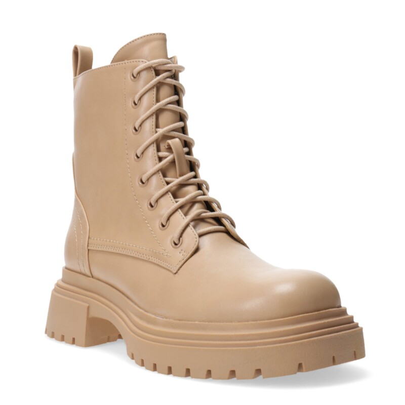 Botas de Mujer Miss Carol THAI acordonada y con cierre Tan