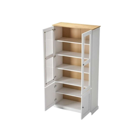 Cristalero 4 Puertas Li­nea Valenciana Blanco