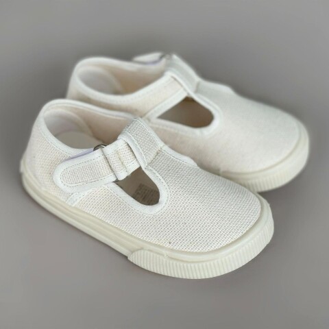 Guillermina De Lona Canvas Toddler Lisas Del 22 Al 26 Crudo