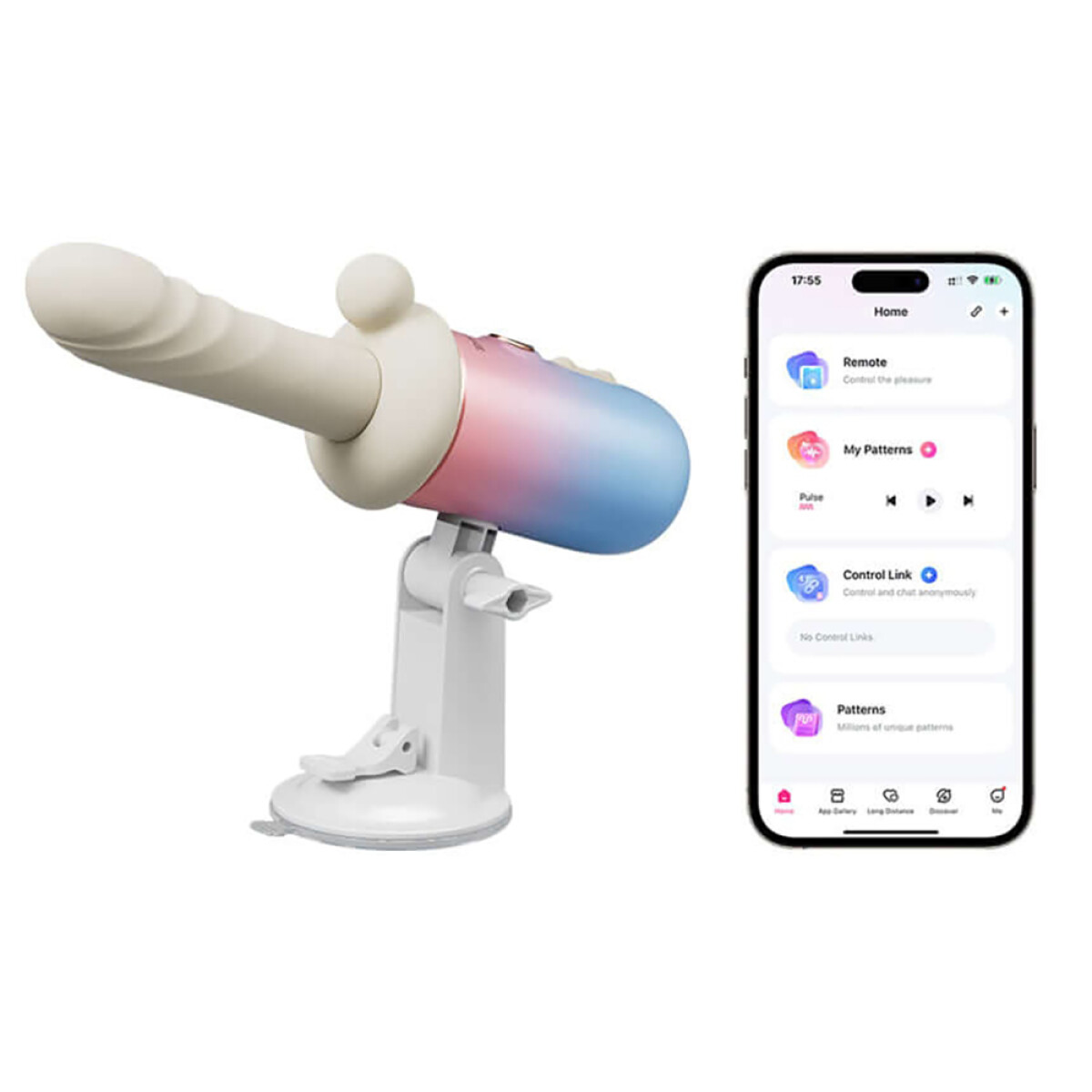 Spinel Dildo Masajeador con Empuje con App Lovense 