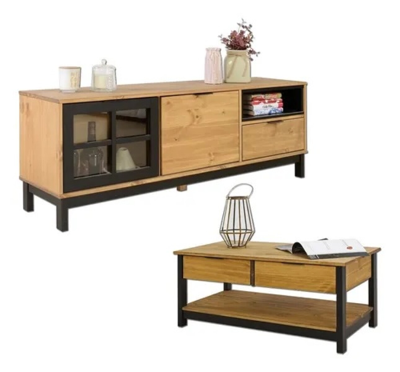 Promo Rack de tv + mesa de living Linea Denise 