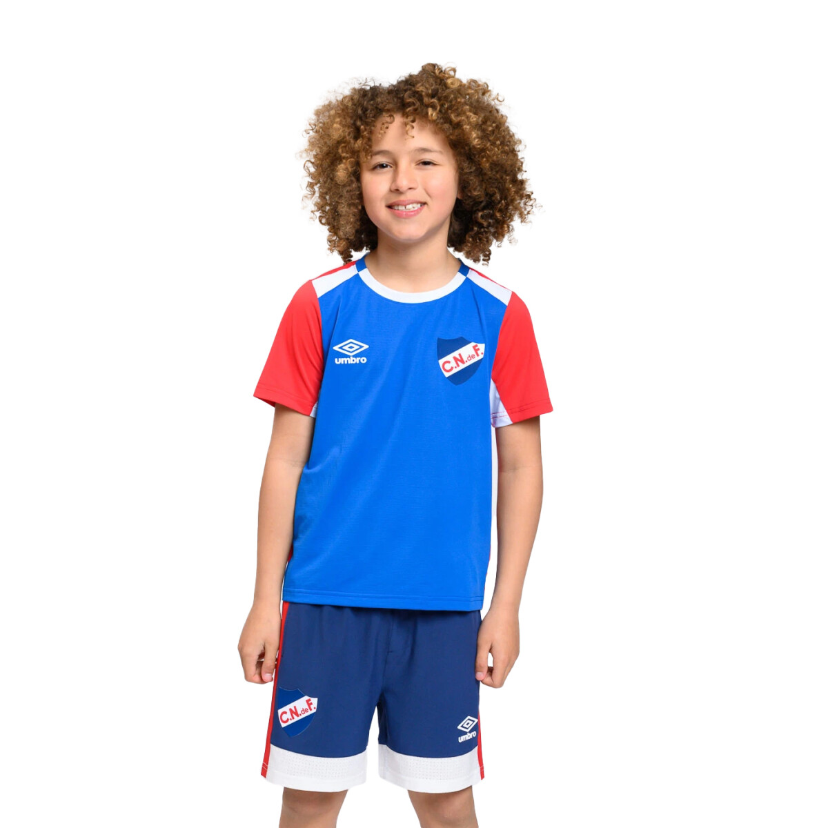 Remera de Niños Umbro Nuo Nacional - Azul Francia - Rojo 