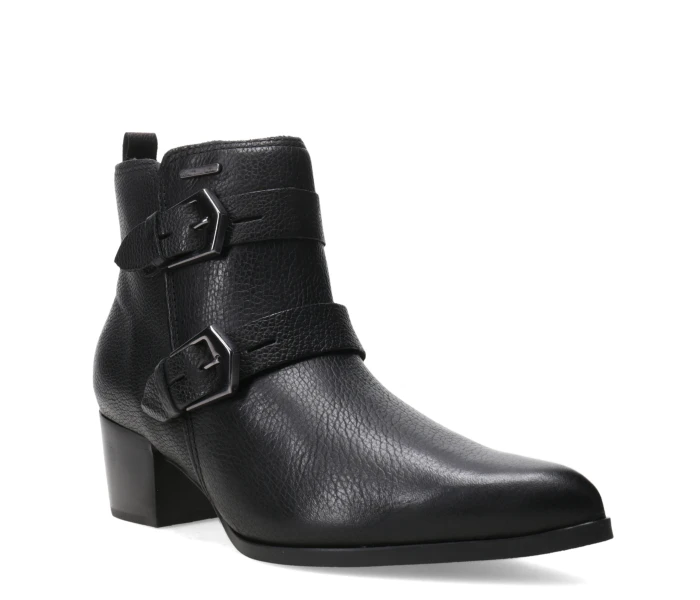 Bota caña baja con hebillas 349310 Preto