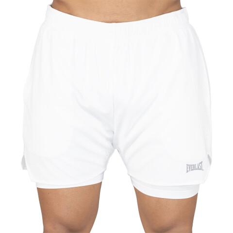 SHORT 2IN1 MEN POLY/ELAST EVERLAST MATCH WT M6 WHITE