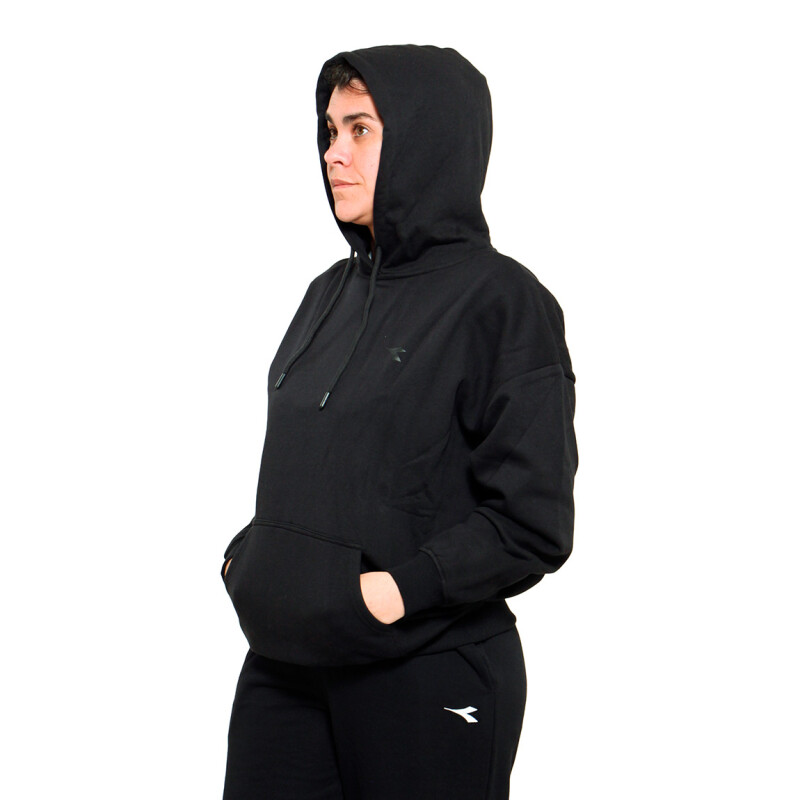 Canguro Diadora Mujer Con Felpa Negro