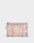 Porta Cosméticos Flores Porta Cosméticos Pvc Plegable - Violeta Lila