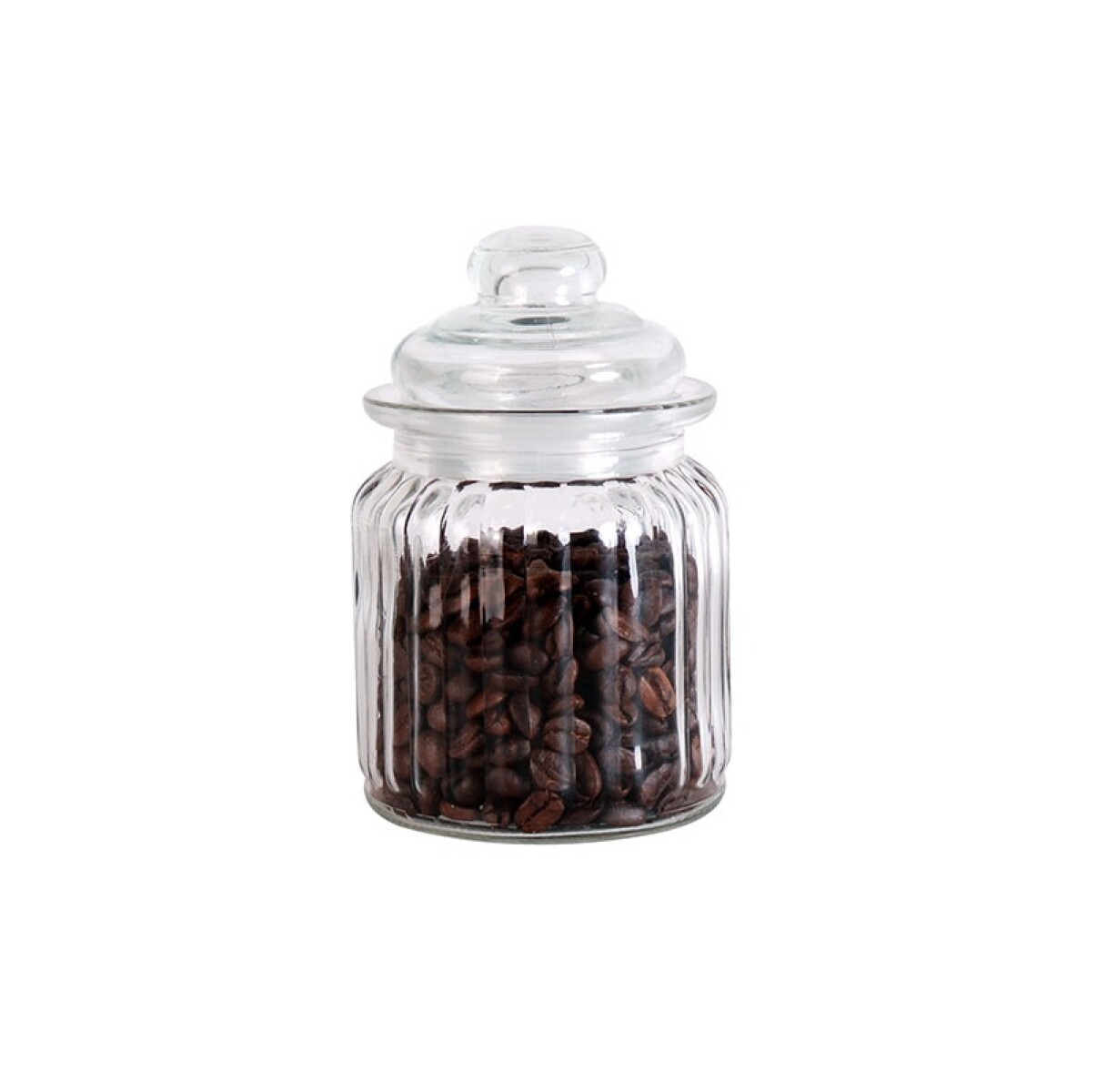 Set de 3 Recipientes de Vidrio con Tapa 300 ml D8 x 12,5 cm 