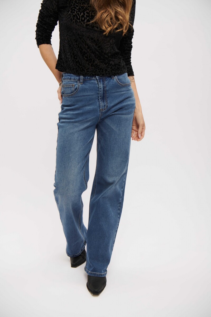 JEAN DANA WIDE LEG AZUL OSCURO