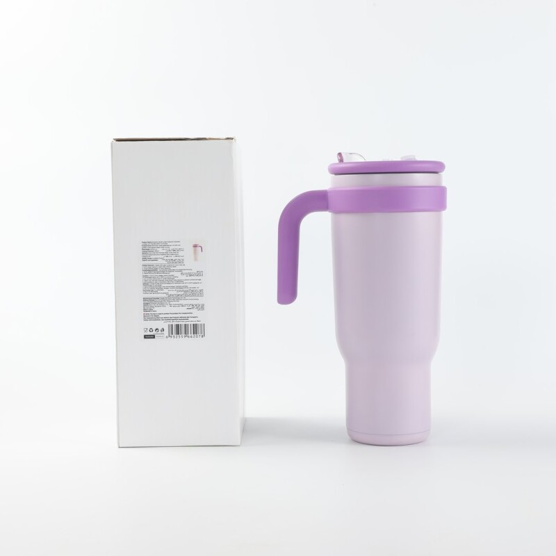 VASO TÉRMICO DE GRAN CAPACIDAD SERIE MACARON CON ASA (1200 ML/MORADO) VASO TÉRMICO DE GRAN CAPACIDAD SERIE MACARON CON ASA (1200 ML/MORADO)