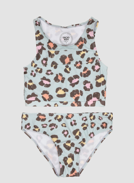 Bikini surf girl tricolor 6-16a Animal print