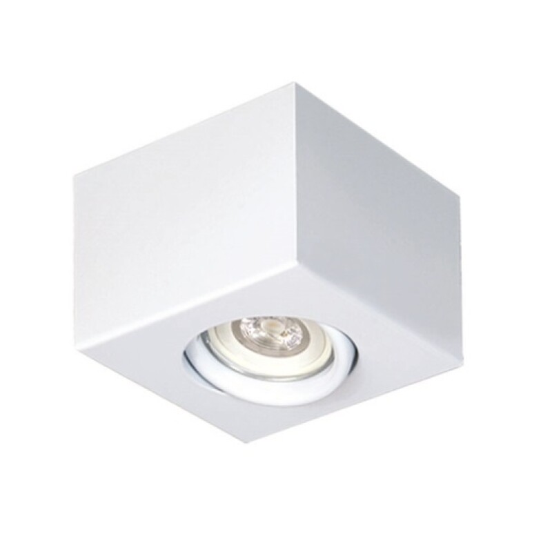 PLAFON CUADRADO MOVIL 10X10X7,5 1XGU10 BL PLAFON CUADRADO MOVIL 10X10X7,5 1XGU10 BL