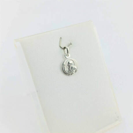 Medalla de Plata 925 Modelo San Benito 10 Mm Diámetro 12 mm