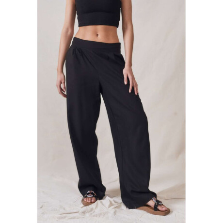 Pantalon Pinzado Lino Negro