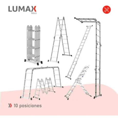 Escalera Andamio Lumax 16 Escalones SIN CHAPONES Plateado