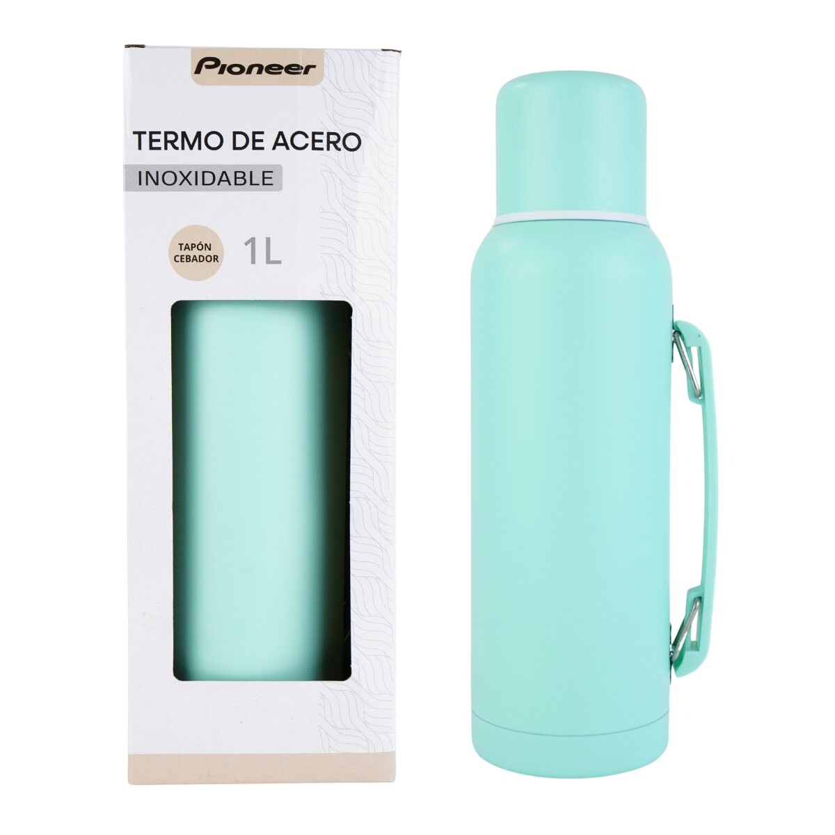 Termo de acero 1L colores pastel 