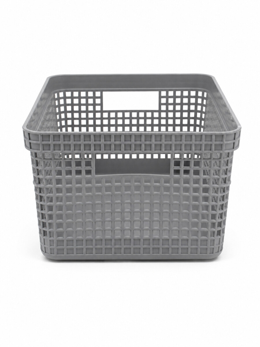 CESTA PLASTICA - GRIS 