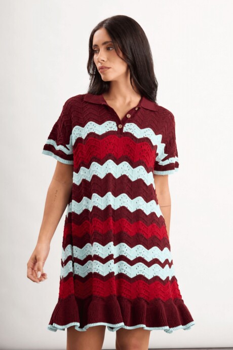 Vestido Odisea Bordó