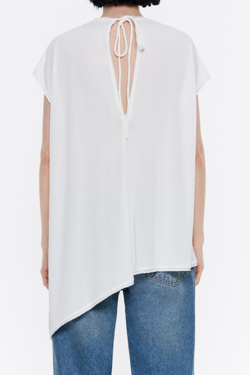 TOP LARGO OVERSIZE LAVADO Marfil